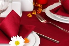 Elegant table setting in restaurant